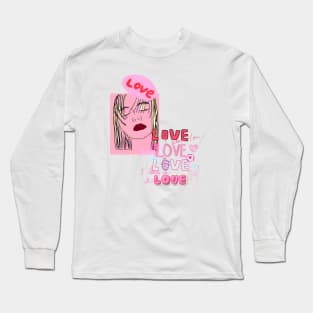 I LOVE PINK, LOVE YOURSELF Long Sleeve T-Shirt